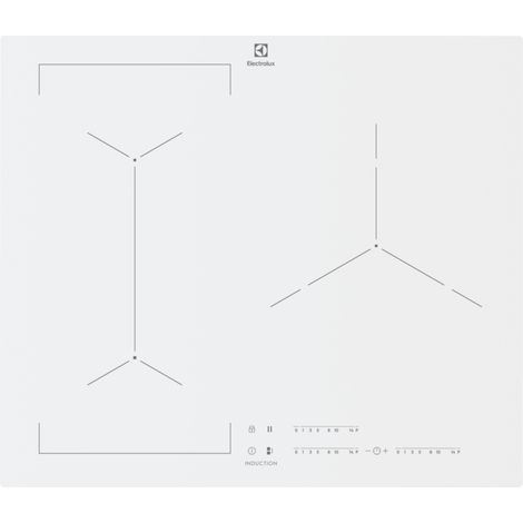 Table de cuisson à induction 59cm 3 feux 7350w blanc - Electrolux - EIV63342CW (1/6)