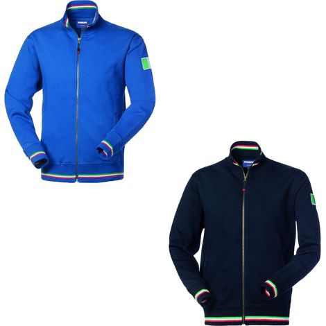 Felpa Bandiera Italia - Rossini New Narvik Full Zip Blue Royal L (1/3)