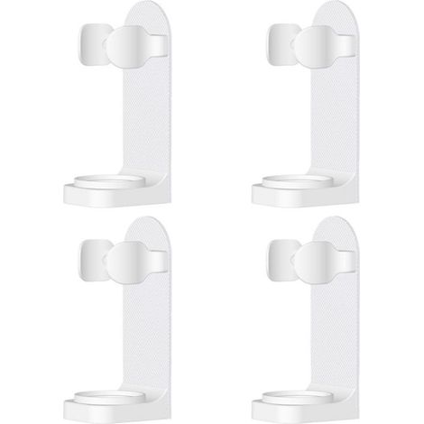 4 Pièces Porte-Brosse à Dents Électriques Mural Réglable Adhésif Puissant Convient à la Plupart des Brosses à Dents Électriques (1/5)