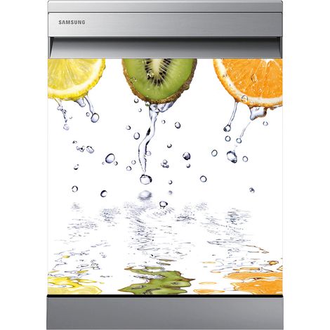 Stickers Lave vaisselle - Fruits - 60x60 cm - Adhésif BRILLANT (1/2)