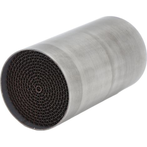 Convertisseur catalytique d'échappement de moto, silencieux d'échappement avant et central en acier inoxydable, convertisseur catalytique universel pour moto, 53x100 mm / 2,08x3,93 pouces. (1/5)