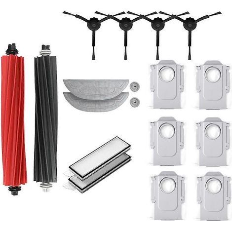 Ensemble d'accessoires pour aspirateur robot Roborock S8 MaxV Ultra : lingette de nettoyage, sacs d'aspirateur, brosse latérale et filtre de rechange (1/5)