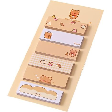 (1 pièce) Mini carnet à motifs de dessins animés, notes adhésives colorées, album, papeterie, fournitures de bureau, fournitures scolaires, qualité professionnelle