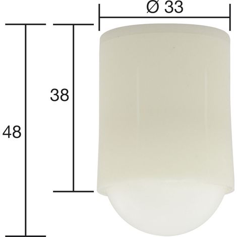 Kugelrolle 3 ø 33 mm, Tiefe 38 mm, Kunststoff weiß (1/2)