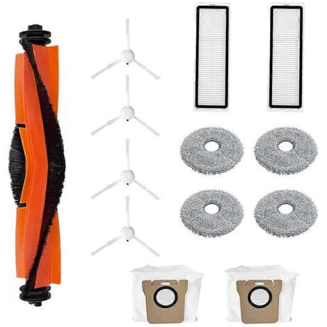 13 accessoires pour balai robot Xiaomi X20+/X10+ : brosse principale, filtre et sacs à poussière.