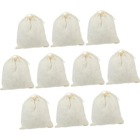 Sachets de thé réutilisables en coton mousseline 100%, 6x8 cm, pour infusions, café et épices (1/5)
