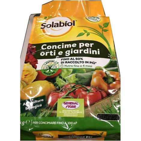 SALABIOL Concime per orto e giardino 5 Kg Biologico nutre 4 mesi