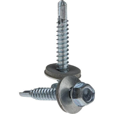 Rs Pro – Vis autoforeuse 38mm en acier – Tête rondelle hexagonale – Taille de filetage M5.5 – Boîte de 100 unités pour fixation robuste (1/3)