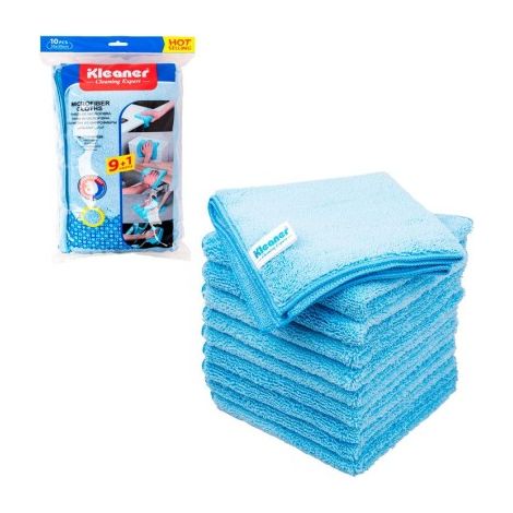 GSG Mikrofasertuch 35x35 cm (10er Pack) Hohe Saugfähigkeit und Haltbarkeit (1/5)