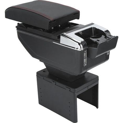 Reposabrazos universal ajustable para consola central de coche con interfaz USB (1/4)