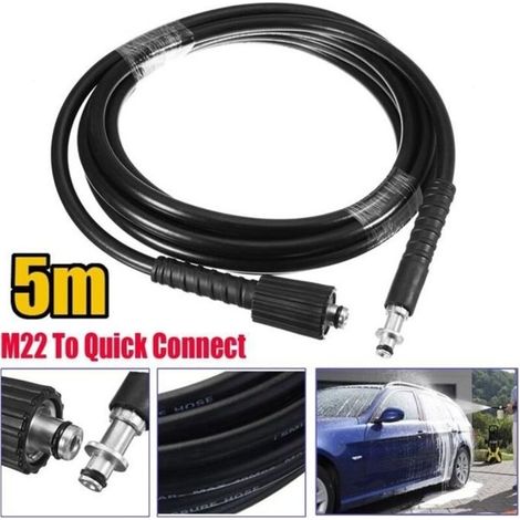 5M High Pressure Washer Hose Flexible for Karcher K 9mm M22 Male Adapter (1/4)