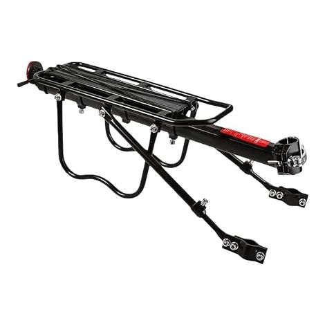 Vélo Porte-Bagage, Universel Réglable Transporteur Porte-Bagages Arrière de Vélo, Installation Rapide avec Réflecteur, Alliage d'Aluminium Vélo Racks, Charge Maximale 100 kg (1/5)