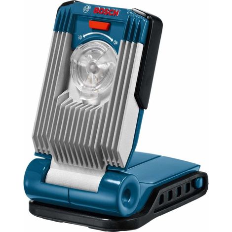 Bosch – Lampe de travail 18V – 420 lumens – Faisceau réglable 9 positions – Compacte pour espaces confinés – Mécanisme de rabattement innovant