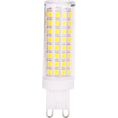 Ampoule LED G9 10 W sans scintillement, culot maïs en céramique, 1000 lm, pour suspensions, plafonniers, appliques murales et lampes de table. Non dimmable, blanc froid. (1/5)