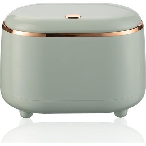 xiaoxianxian Tisch-Mülleimer mit Deckel, 2 l Mini-Desktop-Mülleimer, kleiner Mülleimer, weit verbreitet im Wohnzimmer, Esszimmer, Schlafzimmer, Badezimmer (grün)