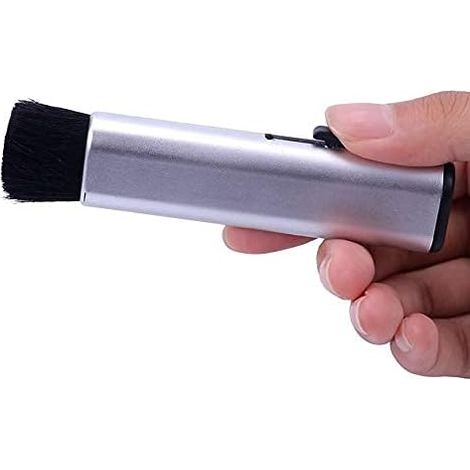 1PC Brosse De Nettoyage De Clavier De Voiture - Sortie De Climatisation Brosse De Nettoyage Rétractable Ordinateur En Plastique Petite Brosse Douce (Argent)