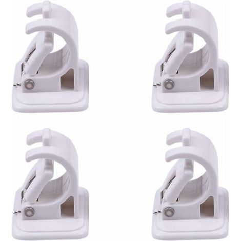 4-teiliges Gardinenstangen-Montageset, selbstklebende Wandhaken, Handtuchhalter, Wandhalterung, bohrfreie Befestigung für Gardinenstangen, Küche, Schlafzimmer (1/2)