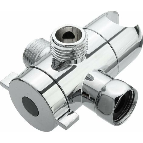 Inverseur de bras de douche à 3 voies, support de montage de vanne d'angle 1/2" pour