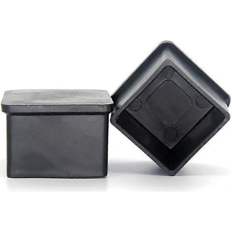 Embouts carrés en caoutchouc - 30 mm - Pour chaises, tables, pieds de meubles (1/4)