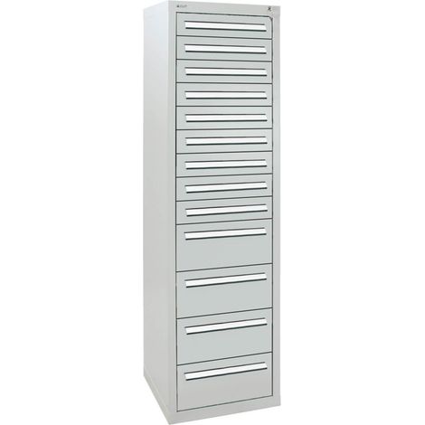 Stumpf Schubladenschrank Serie T-100/35-5, 13 Schubladen lichtgrau (9x100, 4x200mm) (1/3)
