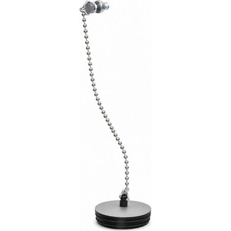 Bouchon bonde évier LIRA 50.5 mm, chaine inox 35 cm (1/2)