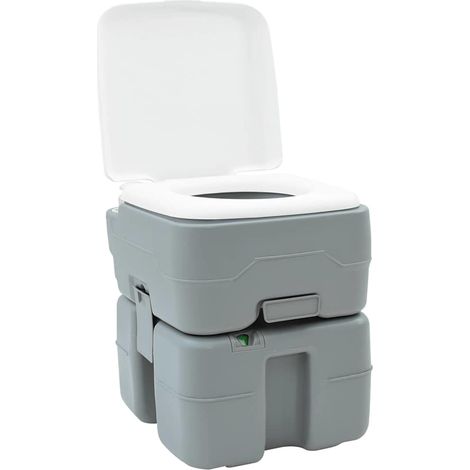 Toilette de Camping Gris 41,5 x 36,5 x 42 cm