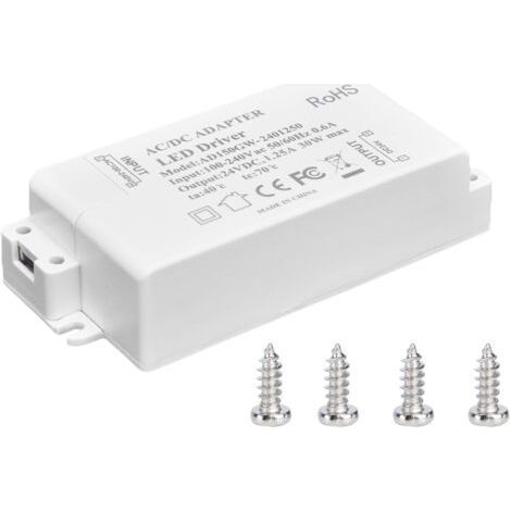 FENOPLASTICATransformateur de lumière LED 30W DC 24V 1.25A, alimentation à tension constante AC 100‑240V, accessoires d'éclairage pour bande LED (1/3)