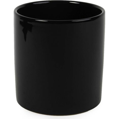 Coprivaso in ceramica, nero, 8 cm