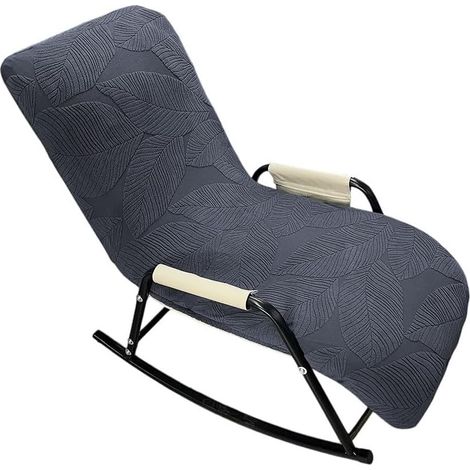 Housse élastique pour fauteuil inclinable fabriquée en fibre de polyester pour fauteuil à bascule, canapé, balcon, sieste, pouf (1/5)