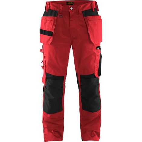 BLAKLADER Pantalon de travail artisan - 155518602799D84 - Rouge / Noir - 44 - Jambes courtes (1/4)