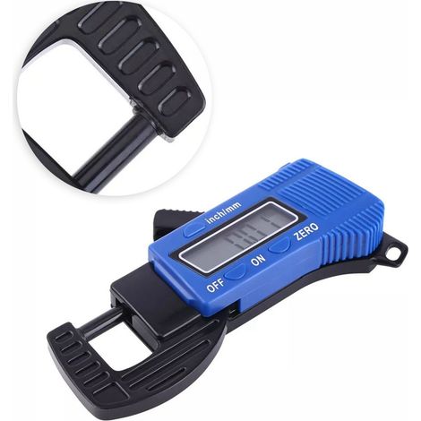Leichtes digitales Dickenmessgerät, Messgenauigkeit 0,01 mm, Kunststoff 0-12,7 mm, kompaktes Digitaldisplay, zuverlässiges Prüfgerät. (1/5)