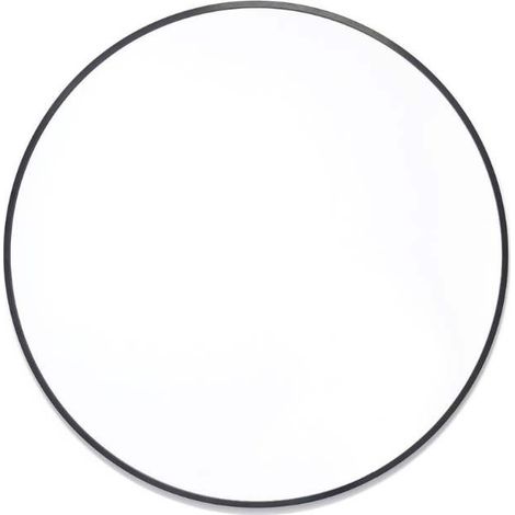 Miroir de salle de bain rond 60 cm avec cadre aluminium noir B-Way (ZBWKU60C) (1/4)