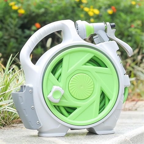 Avvolgitubo automatico retrattile con tubo da 4,27 m e ugello – per irrigazione e lavaggio auto (1/3)
