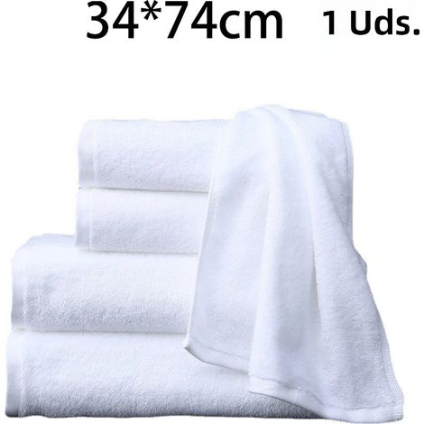 Toalla De Bricolaje Multifuncional Blanca Suave De Algodón Para Rostro Y Manos Toalla De Baño De Hotel Absorbente Rápido Lavable En Máquina Tela Rectangular (1/5)