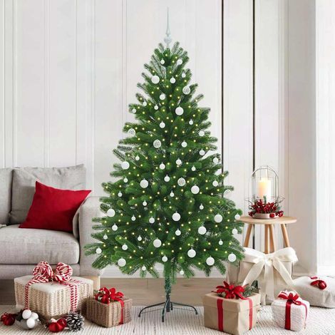 Weihnachtsbaum mit 300 LEDs mit Ständer Grün 180 cm PE