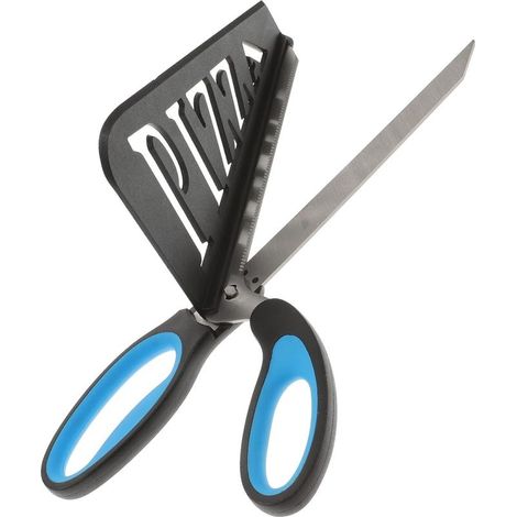 Ciseaux à pizza de cuisine (deux paires) — Coupe pizza multifonctionnel et pratique — Acier inoxydable — Bleu (1/5)
