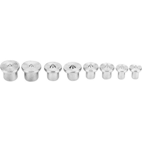 8pcs Ensemble de centre de goujon et de tenon pour un perçage précis, des centres de goujon pour le travail du bois Tenon Alignement Outil Points marqueur 6/8/10 / 12mm(6mm) (1/4)