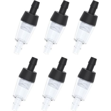 6 Pcs Clapets Anti-Retour Unidirectionnels pour Aquarium Accessoires pour Pompe à Air pour Aquarium, Noir