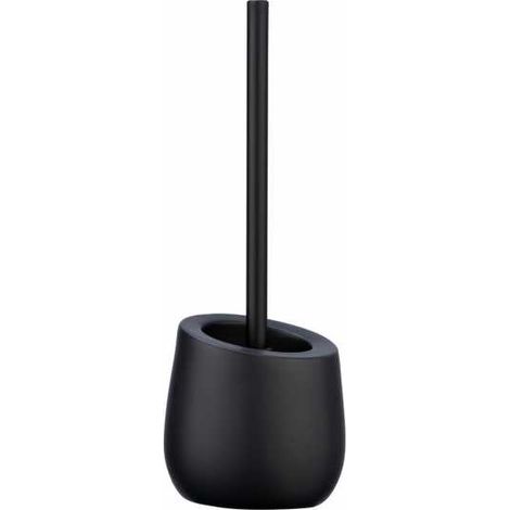 Wenko BADI Cepillo WC negro en cerámica mate 38 cm (1/5)