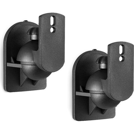 2 supports muraux en nylon pour enceintes, réglables pour home cinéma et bibliothèque, fixation solide (1/5)