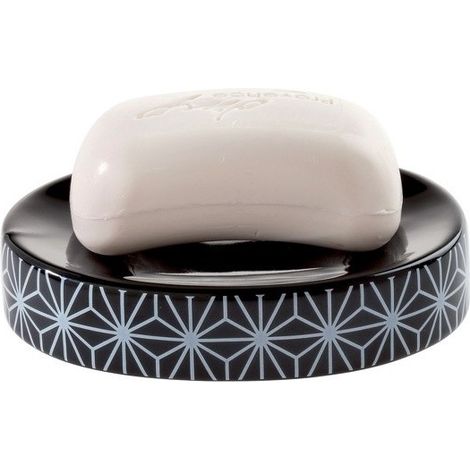 Porte savon Céramique STAR Noir Spirella (1/3)