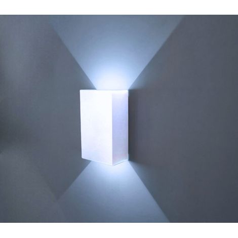 Applique Led Lampada Parete 6W Rettangolare Luce Fredda Interno Esterno (1/5)