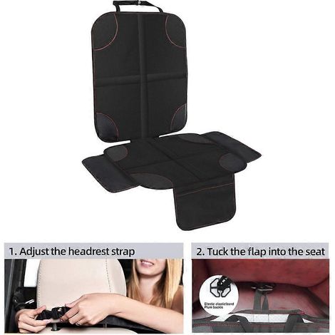 Coussin de protection pour siège auto enfant, protège-siège bébé, tapis anti-salissures et anti-projections d'animaux, organisateur (1/4)