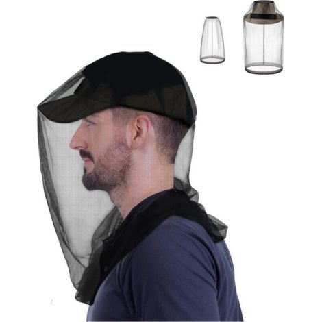 Lot de 2 moustiquaires anti-mouches et anti-insectes haut de gamme Ouverture extra large pour le camping, la randonnée, la pêche et la chasse (1/5)