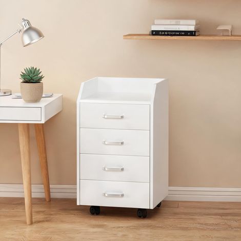 Meuble de rangement de bureau blanco 40 x 36 x 65 cm (1/5)