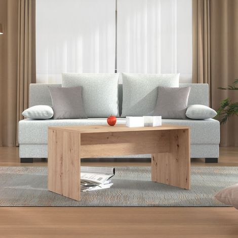 Sofatisch Formia, mit Füßen, ein Fach, rechteckig, 90x49,5x45,5h cm Braun Eiche Knoten (1/5)