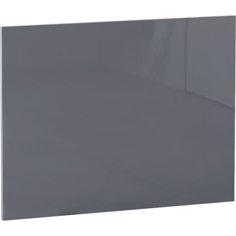 Aquariss Bathroom Gloss Grey Moisture Resistant Wooden Adjustable Height Bath Panel 700mm L Shape End Panel