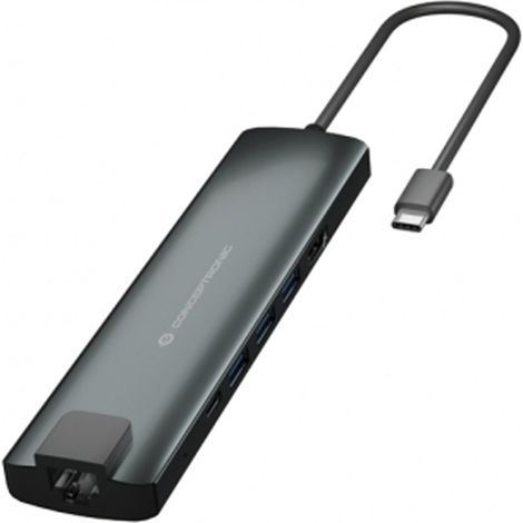 Conceptronic DONN06G USB 3.2 Gen 1 (3.1 Gen 1) Type-C Schwarz, Silber (1/2)