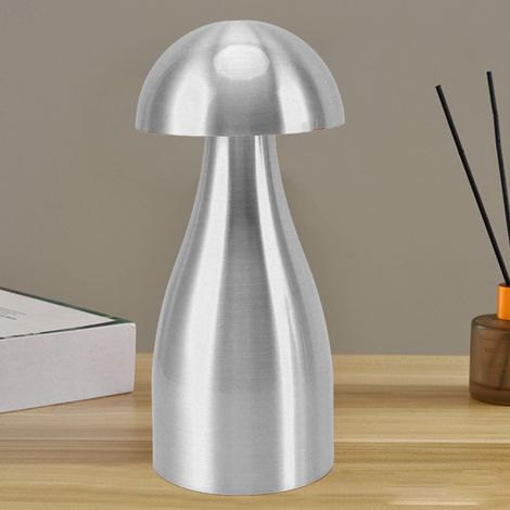 Pilzförmige Tischleuchte, dekoratives Nachtlicht, Minilampe, Esstischlampe, kabellose, wiederaufladbare Nachttischlampe, Lampe für Kinder/Betreuer/Bartheke, dimmbar, bis zu 20 Stunden Nutzungsdauer, s (1/5)