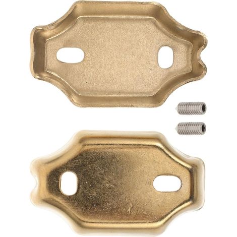 Lot de 2 rondelles de base pour barre porte-serv 3,3 cm, couleur dorée (1/5)